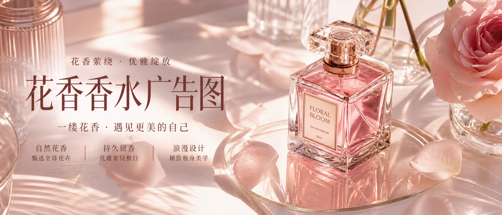 花香香水广告图